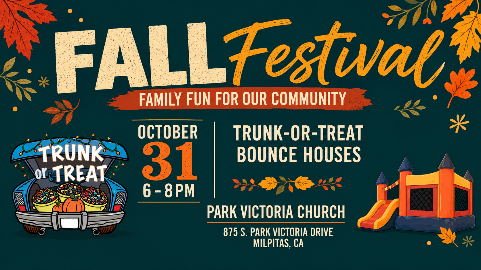 Fall Festival: Trunk-or-Treat & Bounce Houses